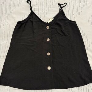 Entro Black Button-Down Camisole